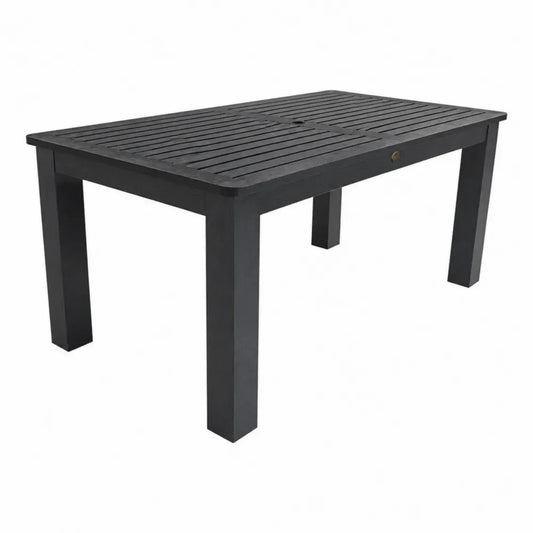 Ausziehbarer Gartentisch Esstisch aus Polypropylen rechteckig Anthrazit 150 bis 220 x 90 x 74 cm